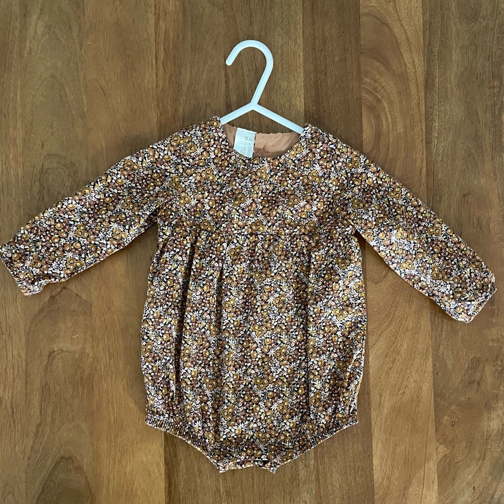 Cotton Flower Romper 6M